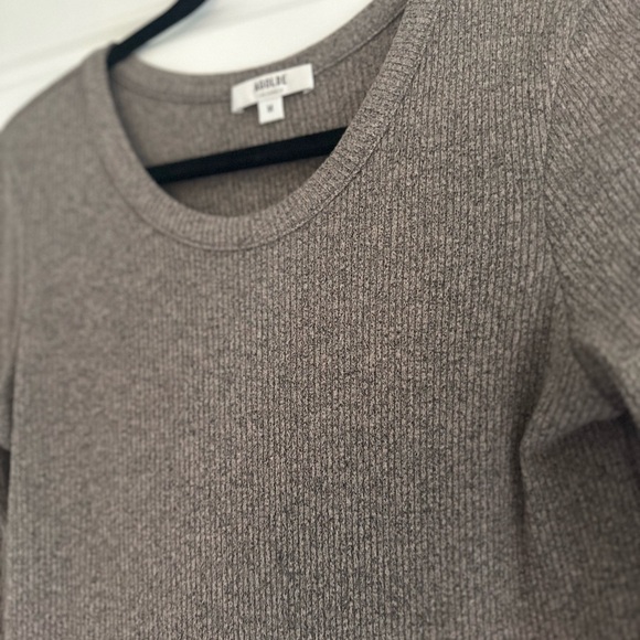 Agolde Delphi Slim Ribbed Tee - Picture 3 of 3